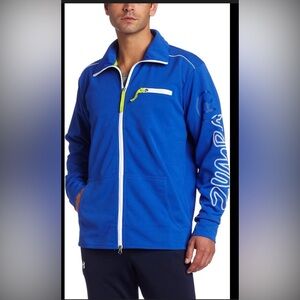 Zumba Blue Zip-Up Jacket with White Accents